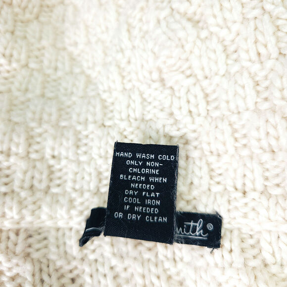 EUC Willi Smith Cowl-Neck Sweater Sz. S Cream Textured Knit Old Money Minimalist - Picture 5 of 6